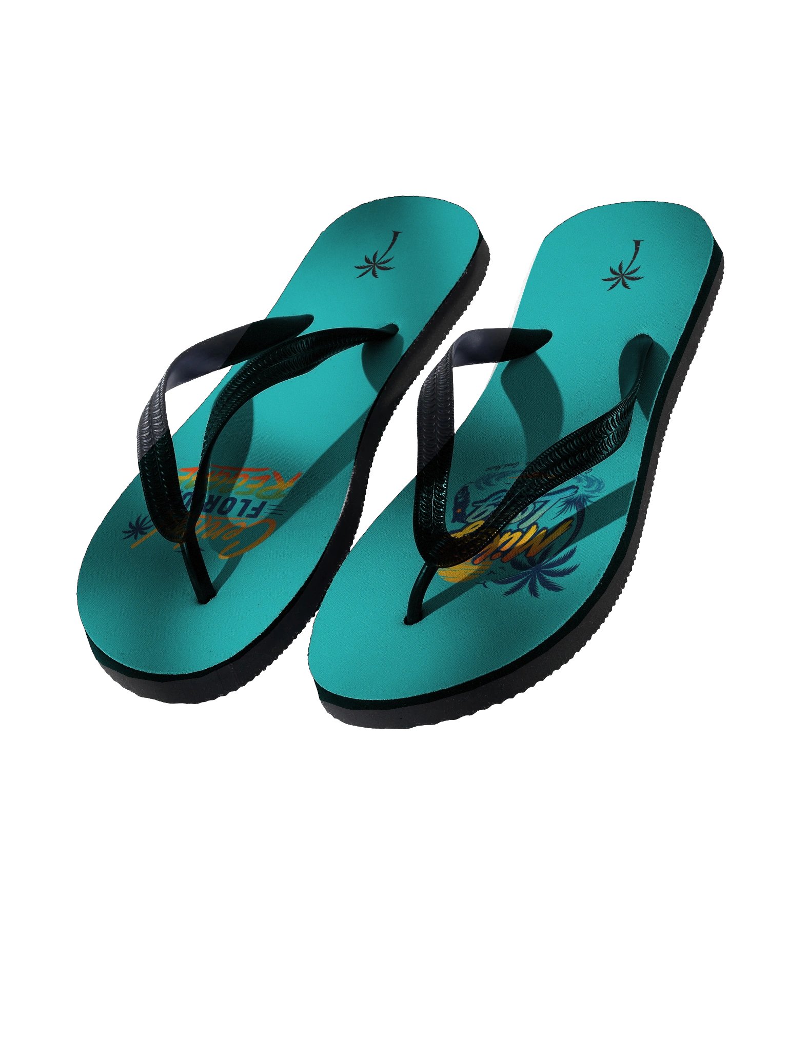 Good Vibes Teal Flip‑Flops product image (1)