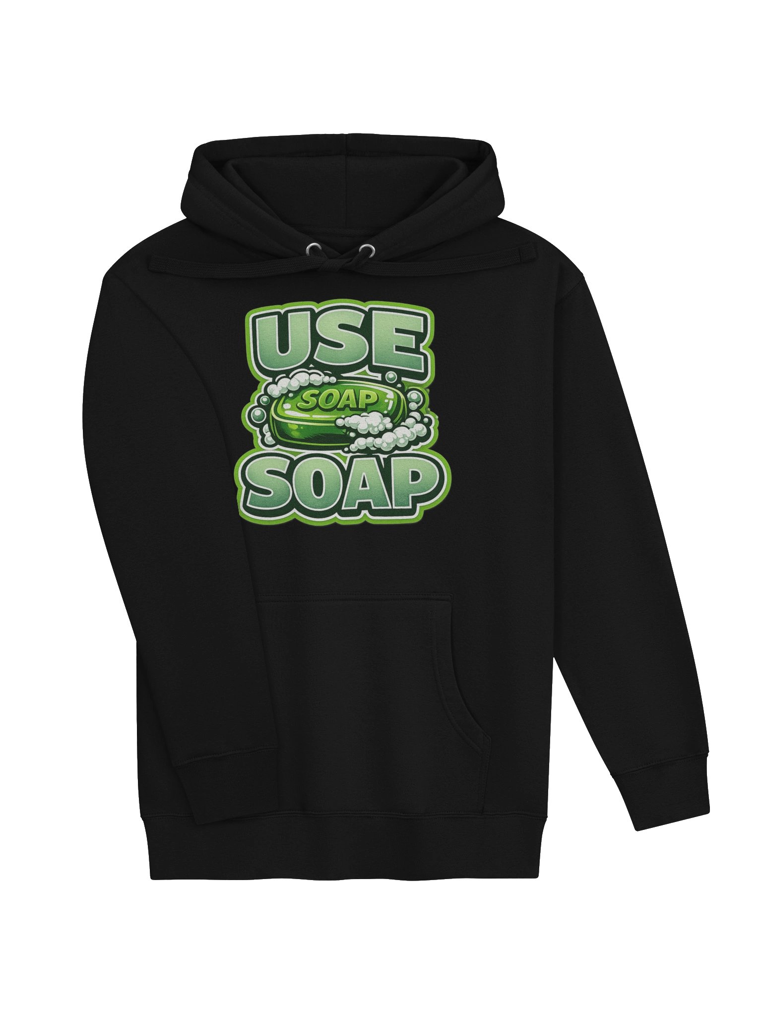 Use Soap Hoodie (Green Writing) product image (12)