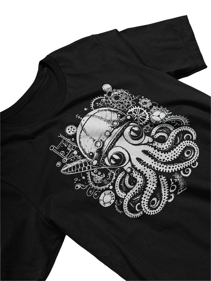 FrankenAngel Steam Punk Octopus T-Shirt / White print / Bella+Canvas Supersoft T-Shirt product image (2)