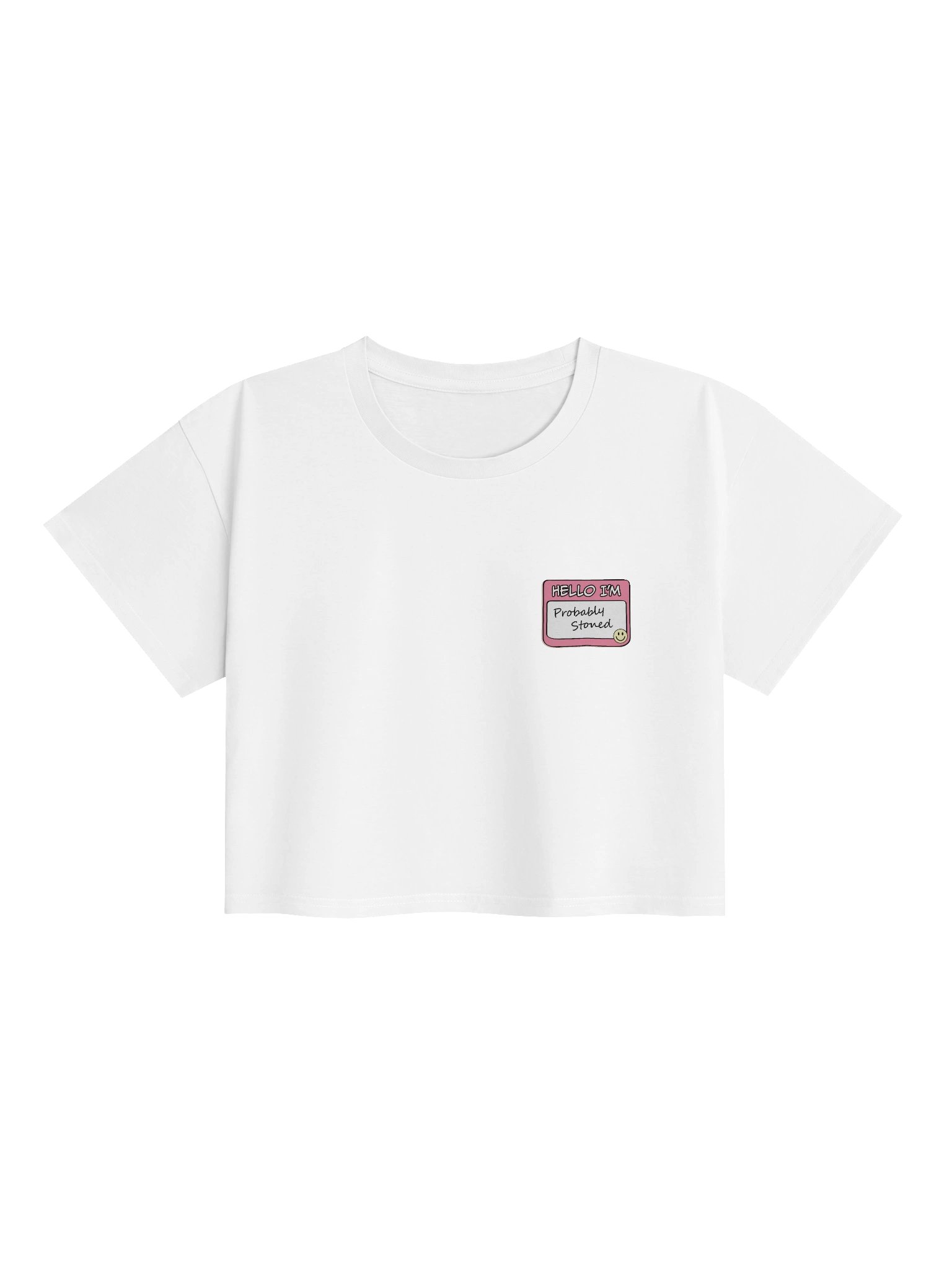Hello I'm Probably Stoned Women's Relaxed Crop Top product image (2)