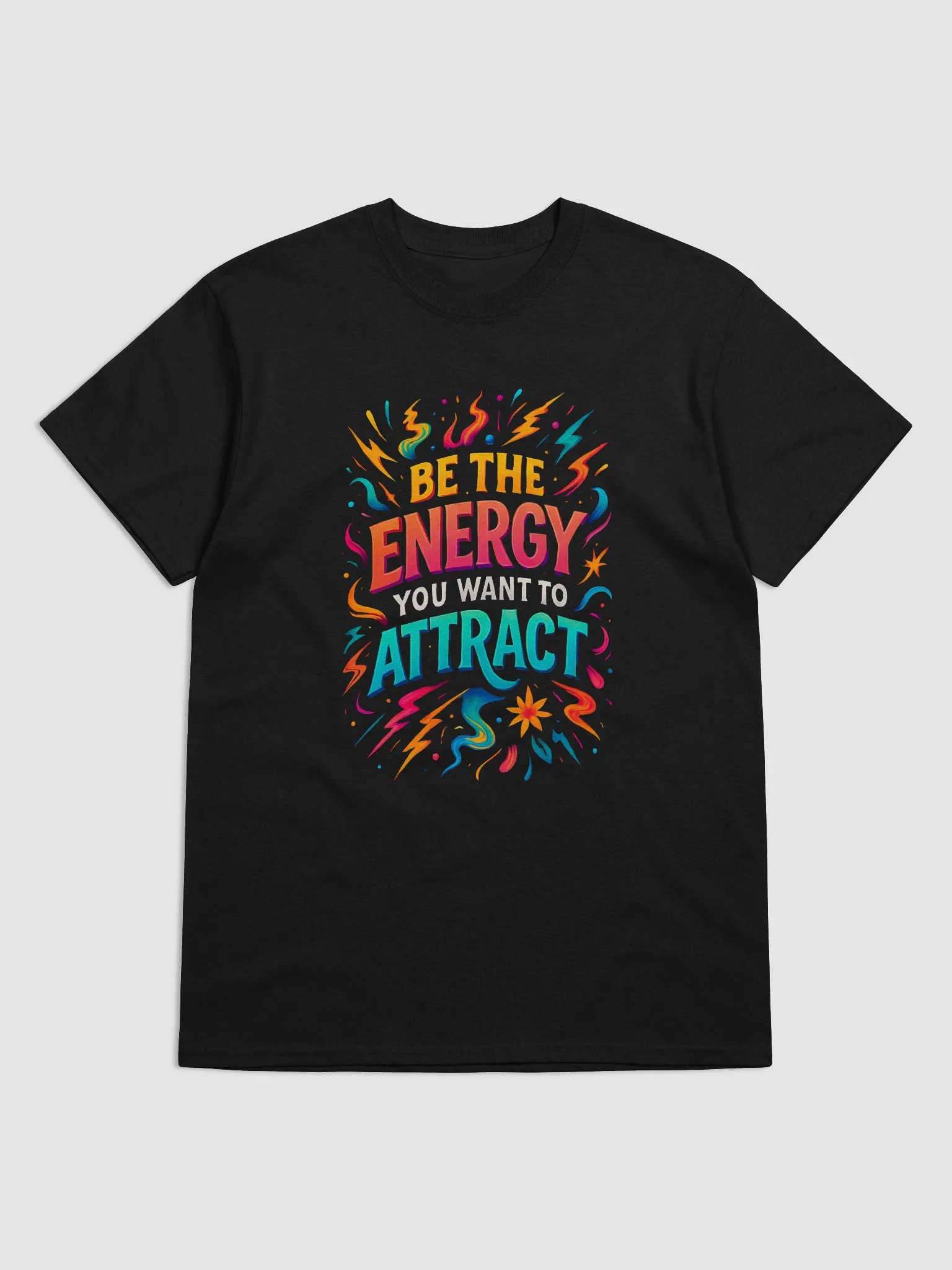 Be the Energy You Want to Attract – Motivational Rainbow Tee product image (5)