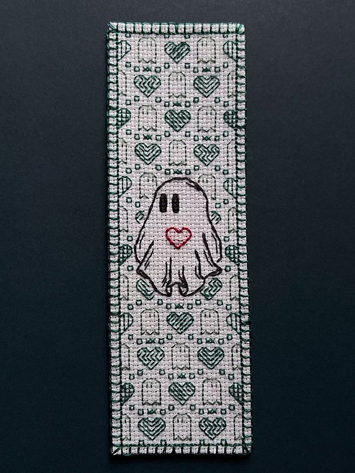 Heart and Soul Bookmark • Blackwork Cross Stitch Pattern • PDF Digital Download product image (2)