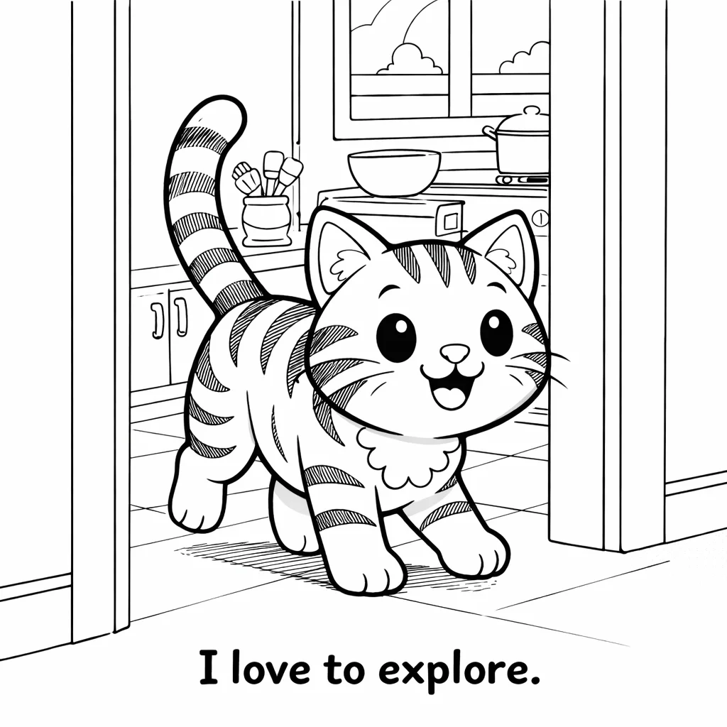 Whiskers the Cat’s Kitchen Adventure Coloring Book product image (2)