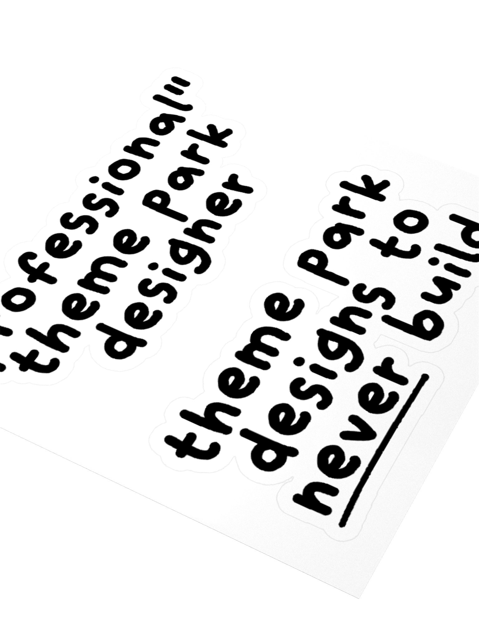 "Professional" Theme Park Designer Stickers product image (3)