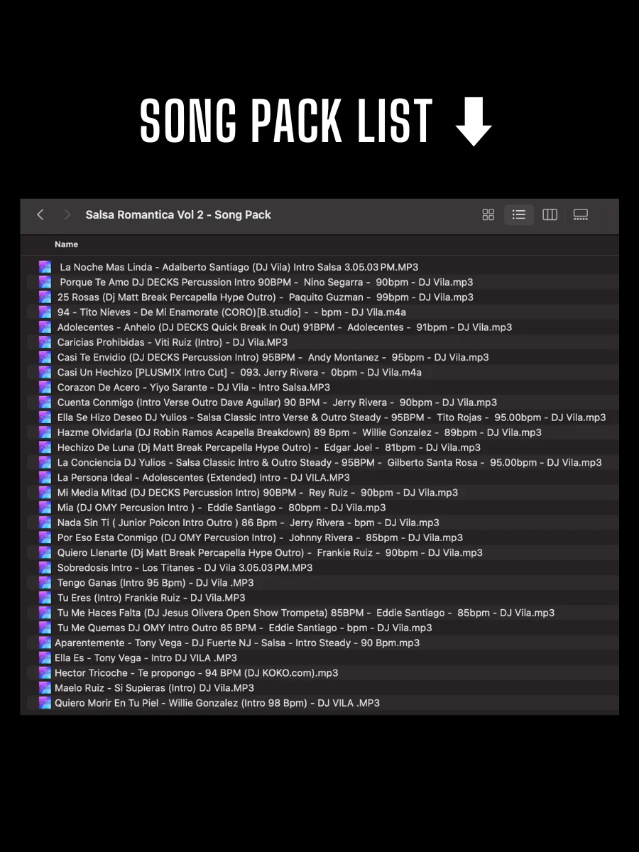 Salsa Romantica Mix Vol. 2 – Song Pack product image (2)
