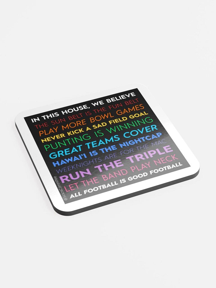 In This House Glossed Cork Backed Coaster product image (2)