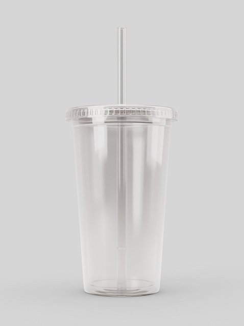 Photo showing Double Wall Clear Plastic Tumbler