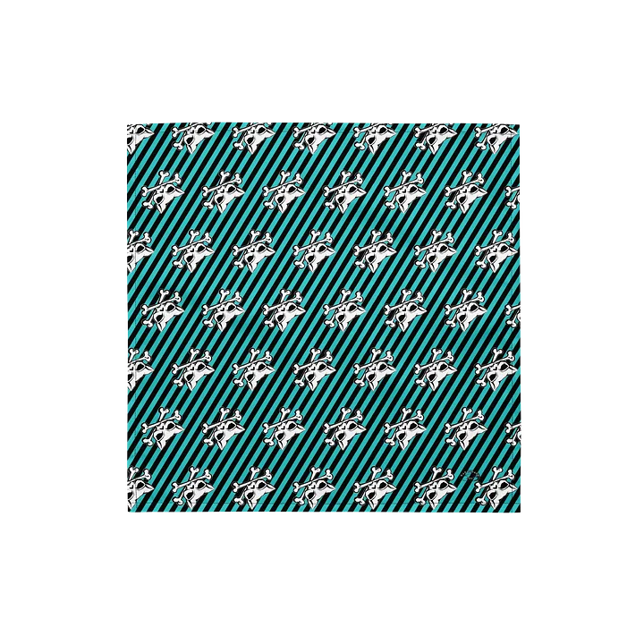 Turquoise and Blaque Kat Skull Bandana product image (1)