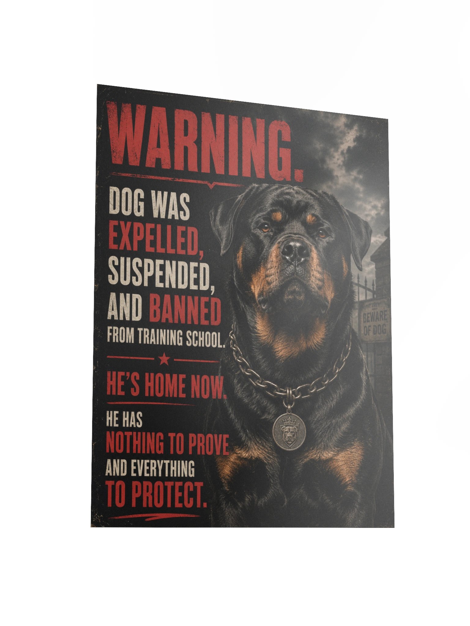 Rottweiler Warning Poster product image (6)