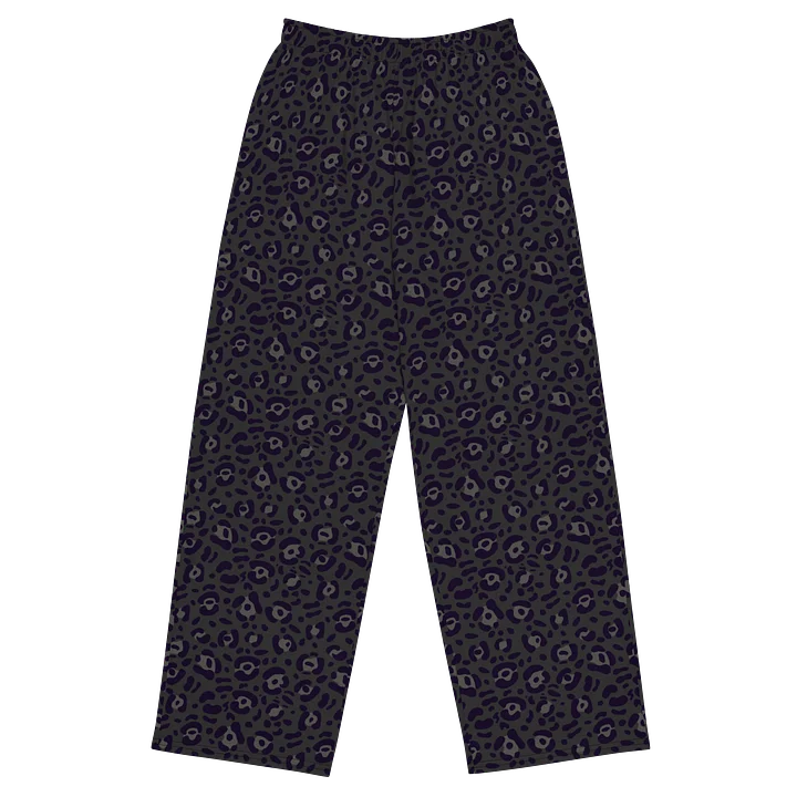 Comfortable Bold Black Leopard Print Wide-Leg Pants product image (1)