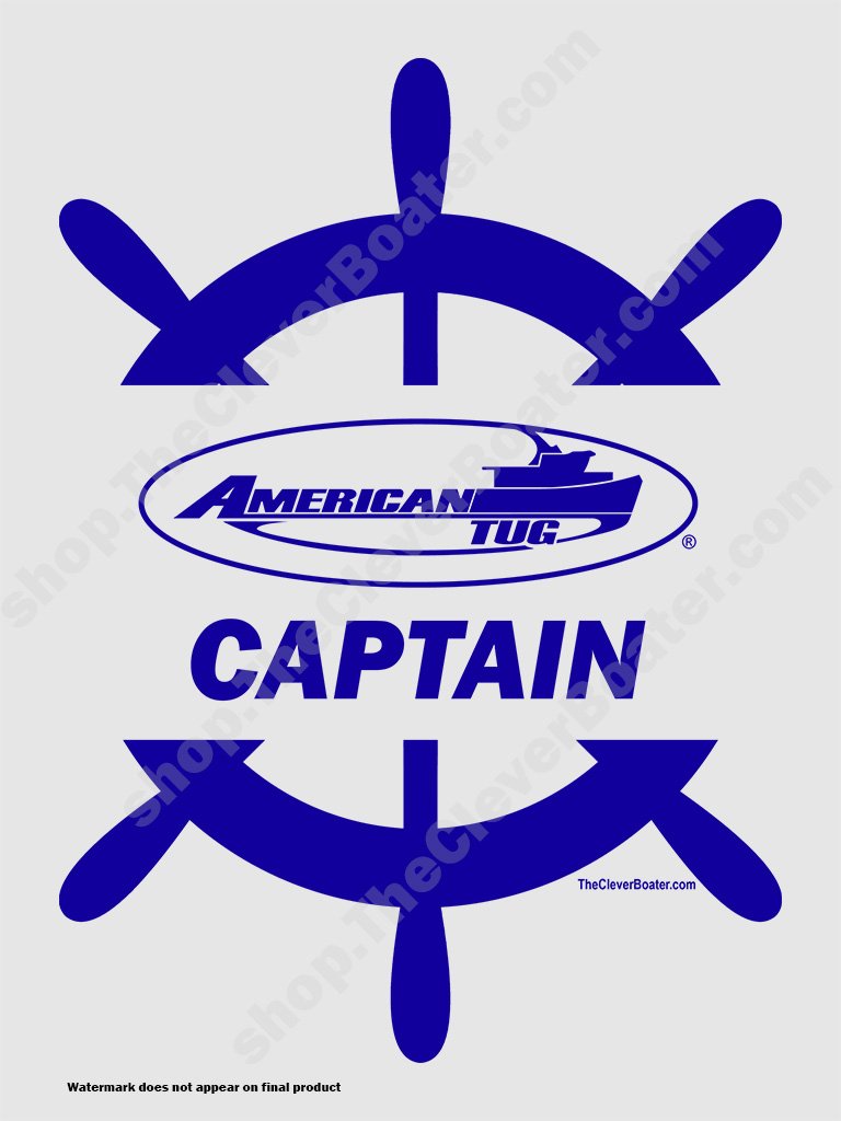 American Tug Captain - T-Shirt - Light Shirt w/Blue Logo product image (2)