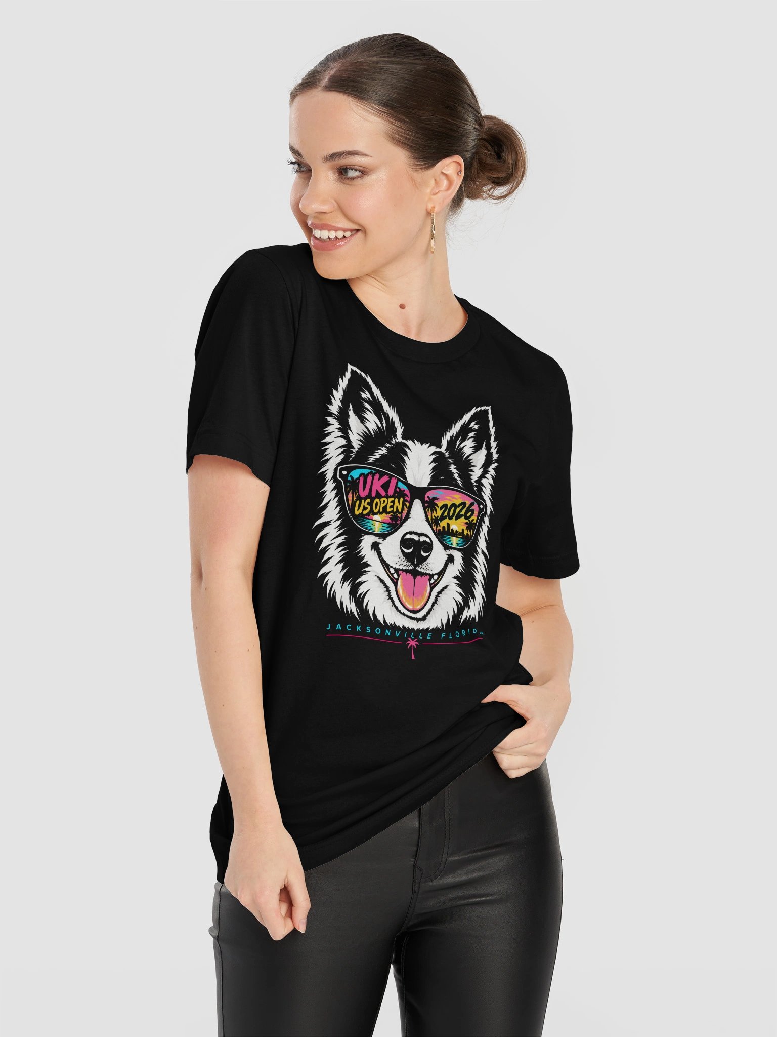 UKI US Open 2026 T-Shirt – Border Collie Sunglasses – Jacksonville Florida Dog Agility Tee product image (2)