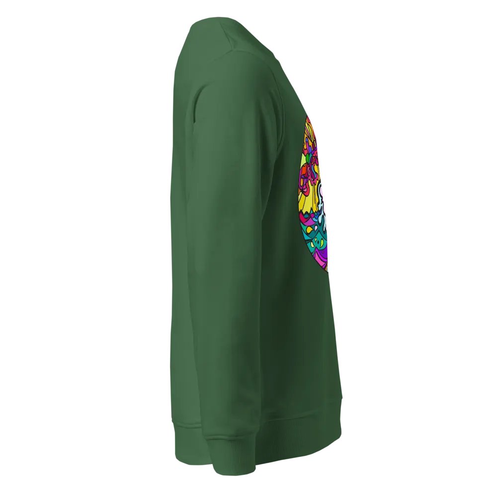 Vibrant Swirls Organic Sweatshirt - Wave at Sunset product image (18)