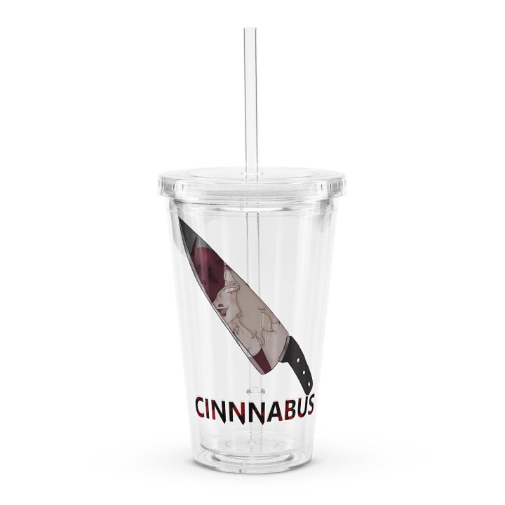 ♡scream inspired Cinnnabus clear covered drinking glass♡ product image (1)