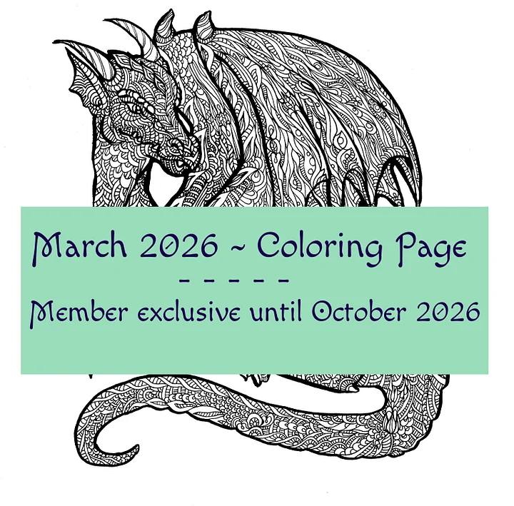 Coloring Club 6 - March 2026 - Fantasy Dragon product image (1)