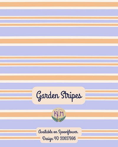 I am obsessed with stripes so it felt natural to create this Garden Stripes pattern for my Butterfly Garden Collection! I lov...