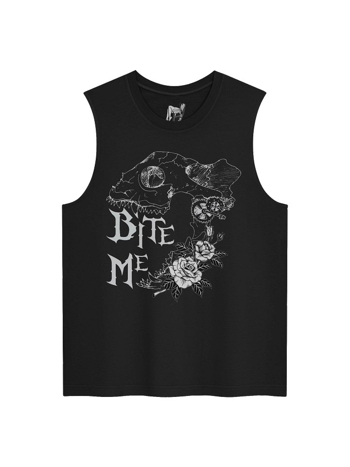 Bite Me Skull & Flowers Muscle Tank product image (1)