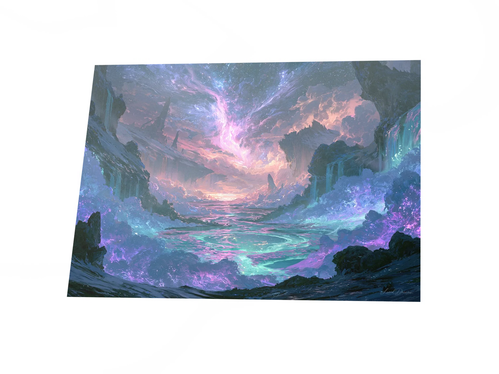 Prismatic Ocean Art Print — Prismatic Astral Tide product image (3)