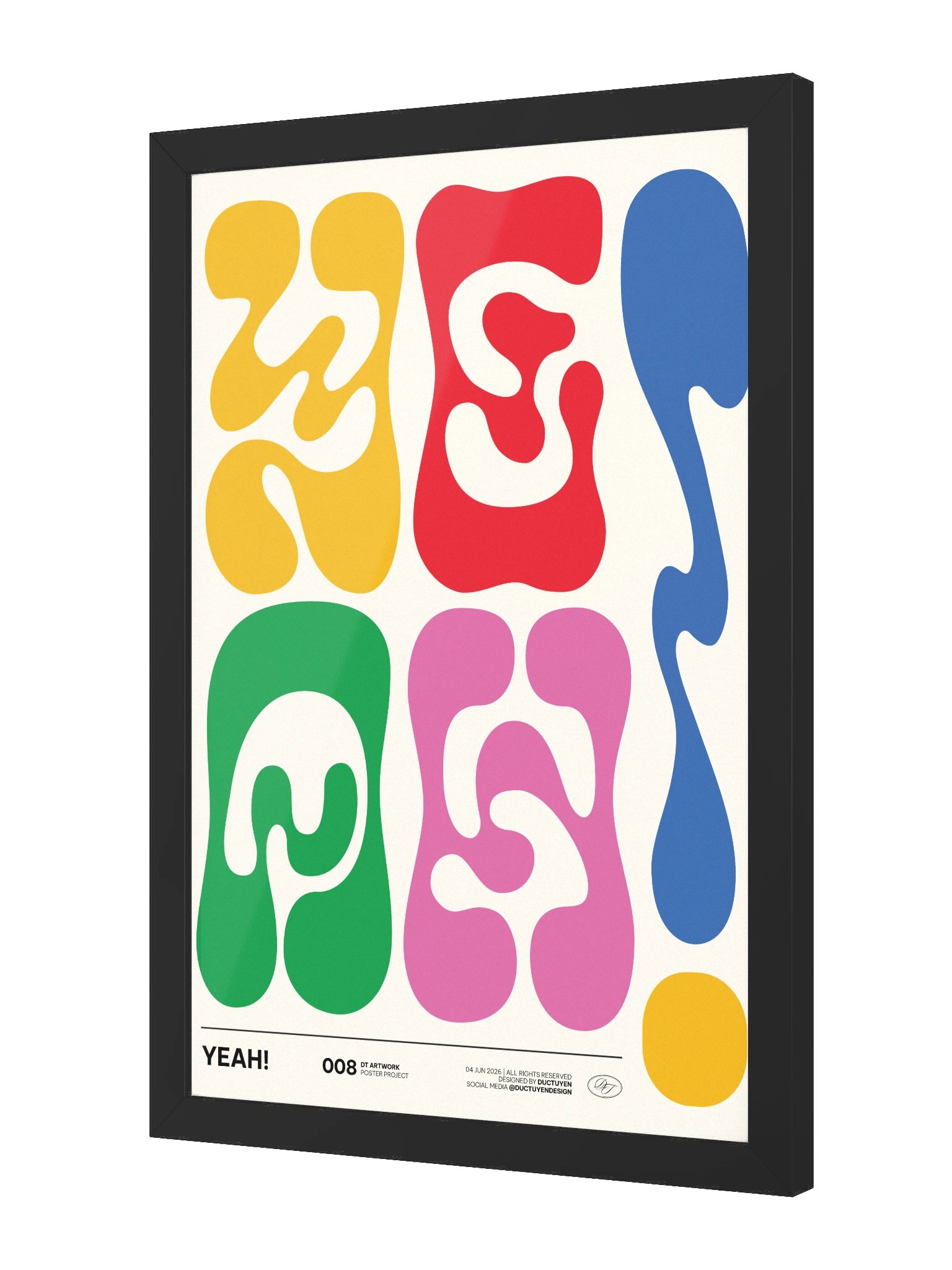 "YEAH!" Typography Framed Poster product image (8)