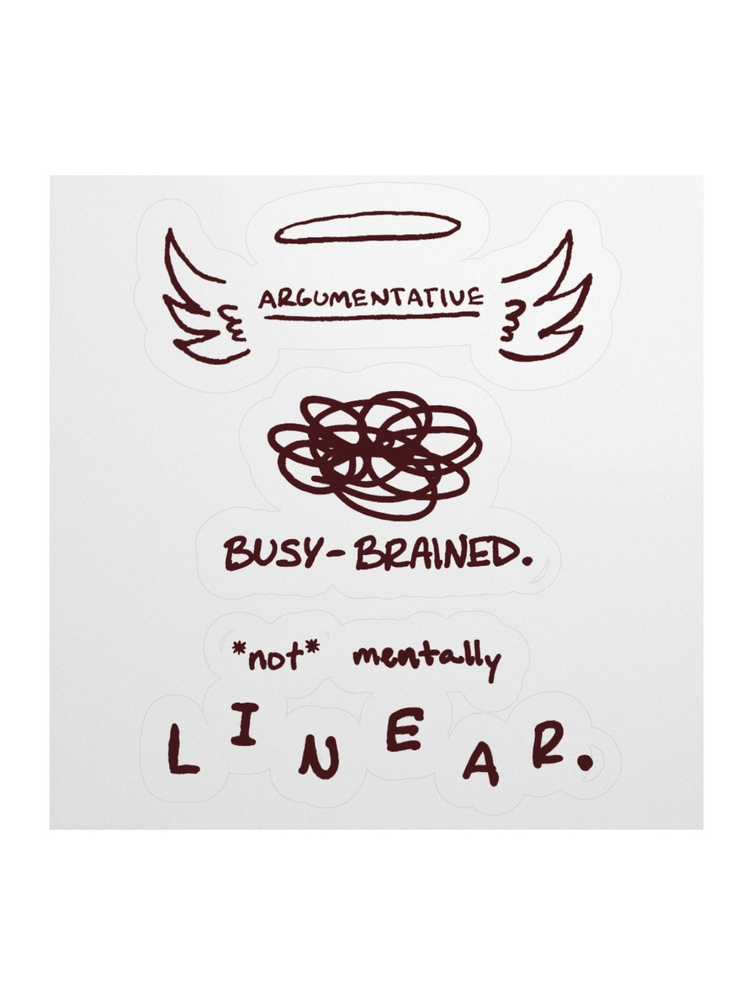 maroon sticker pack #1 product image (3)