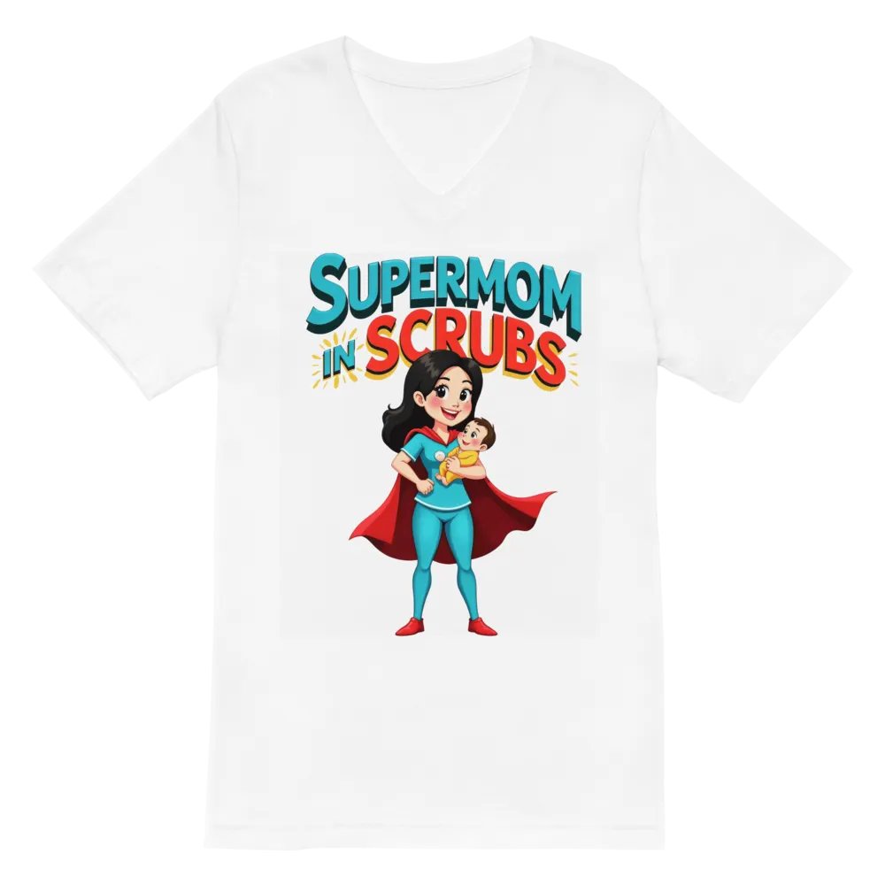 Supermom in Scrubs V-Neck Tee product image (6)