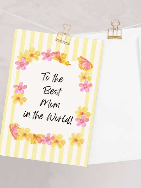 Best Mom Floral Mother’s Day Card product image (20)