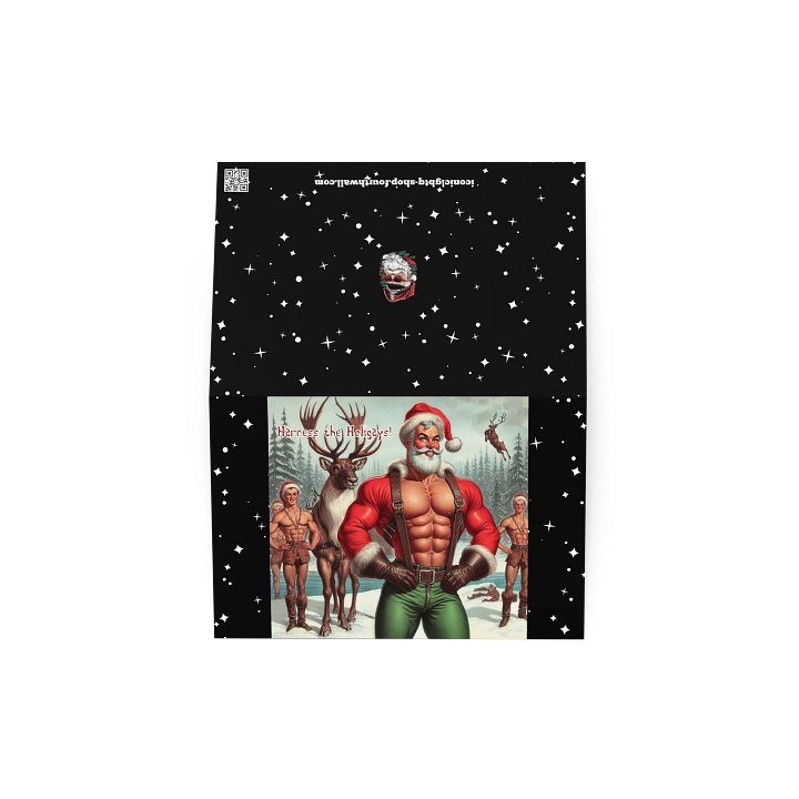 Camp Christmas Gay Leather Collection Harness The Holigays!! Gay Leather Christmas Card product image (2)