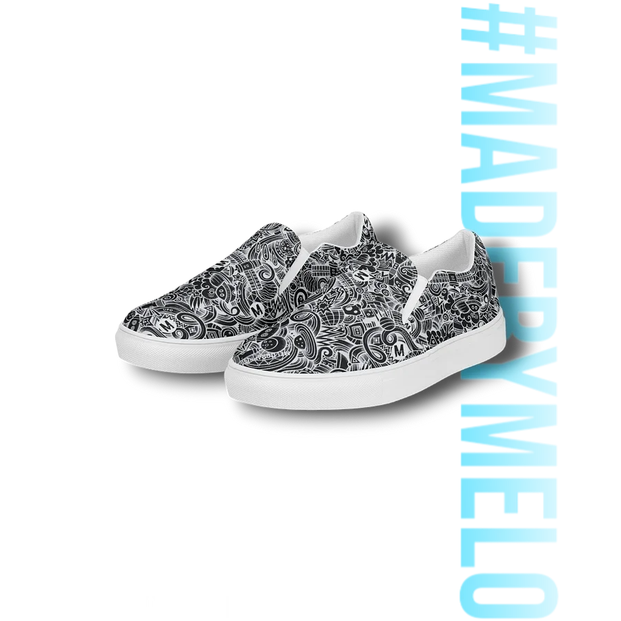 Dark Space Scribble - Men's Slip-ons | #MadeByMELO product image (5)