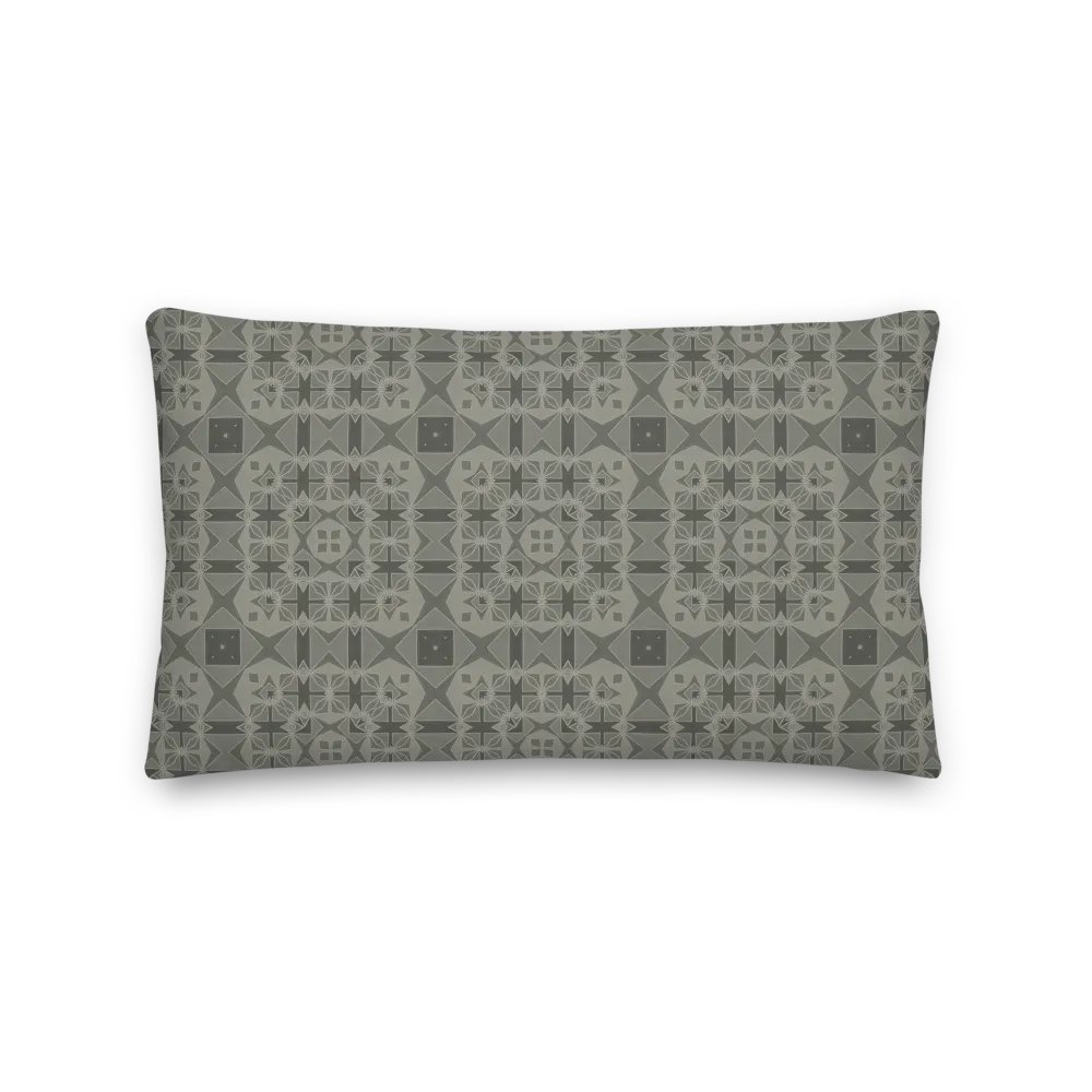 Gray tartan premium pillow (Reversible and in 3 sizes/shapes) product image (2)