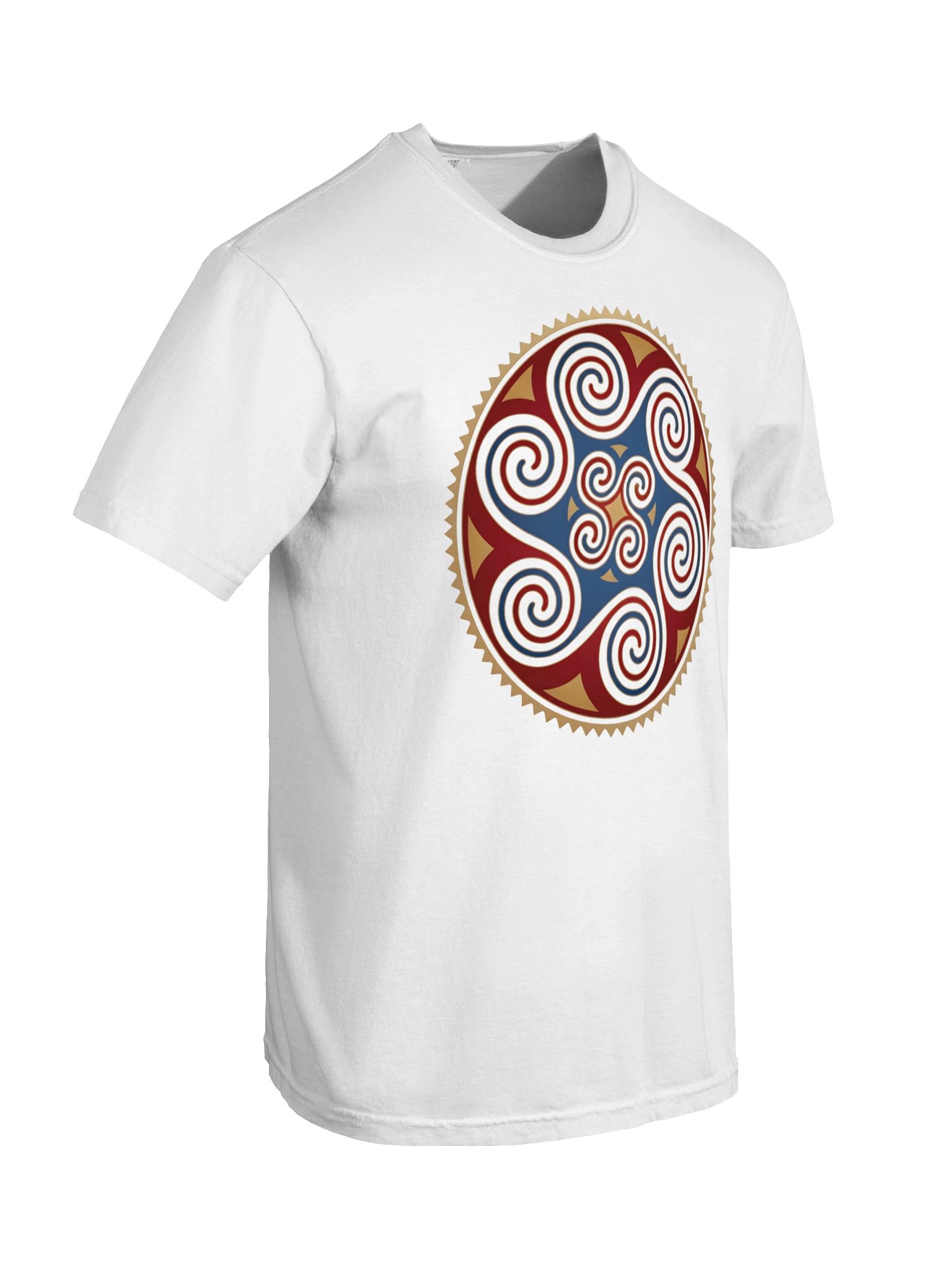 Norse Quadruple Spiral – Gotland Picture Stone Motif - Unisex Premium Cotton T-shirt product image (5)