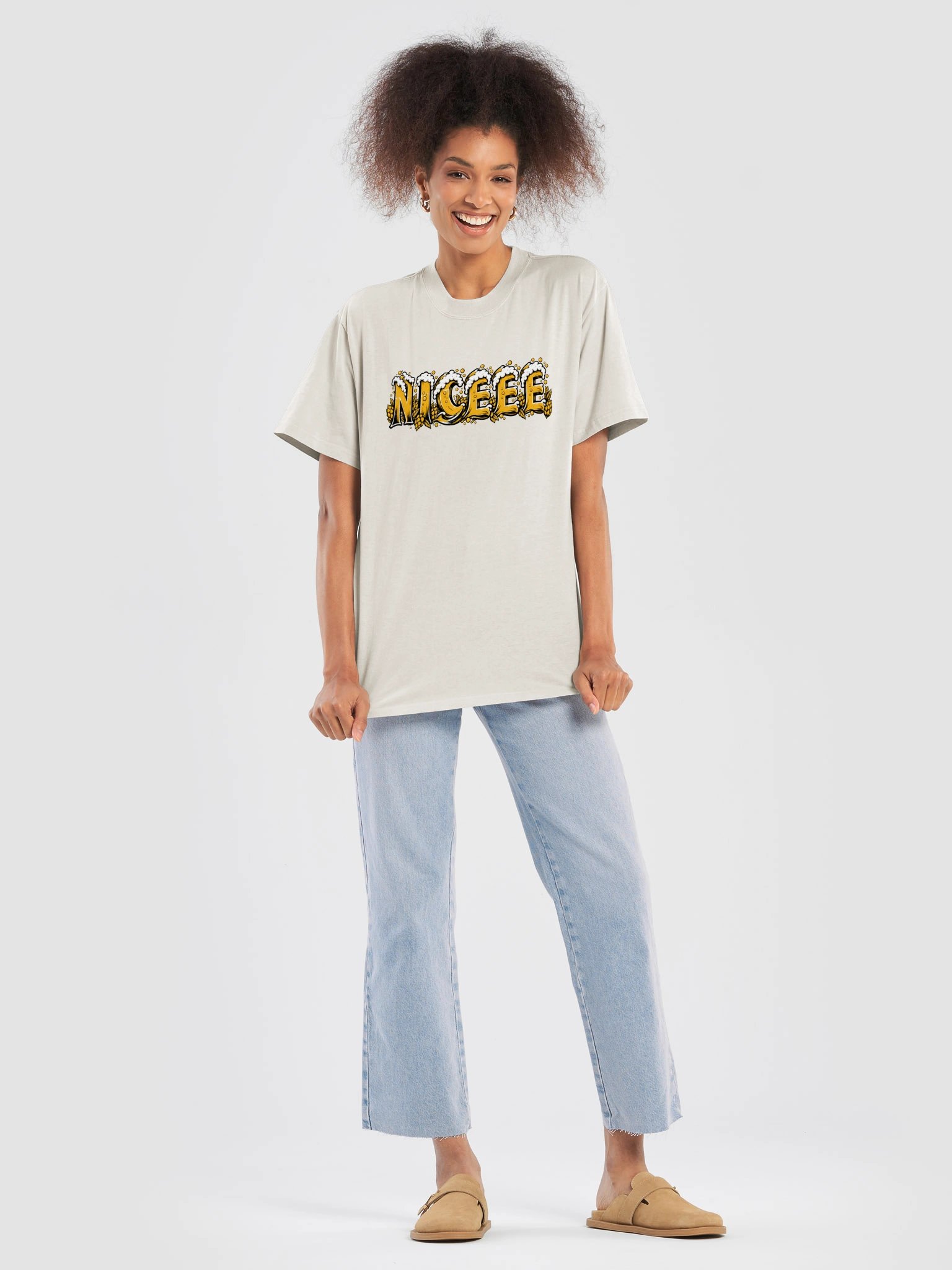 NICEEE — Unisex Oversized Craft Beer T-Shirt product image (7)