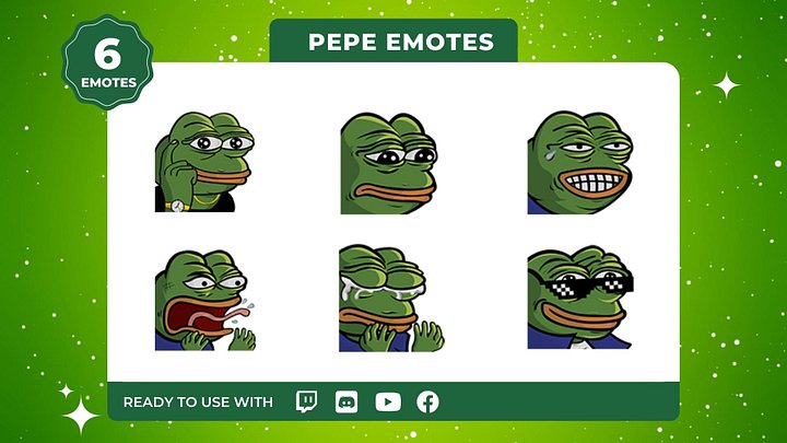Pepe Twitch Emotes 6-Pack product image (1)