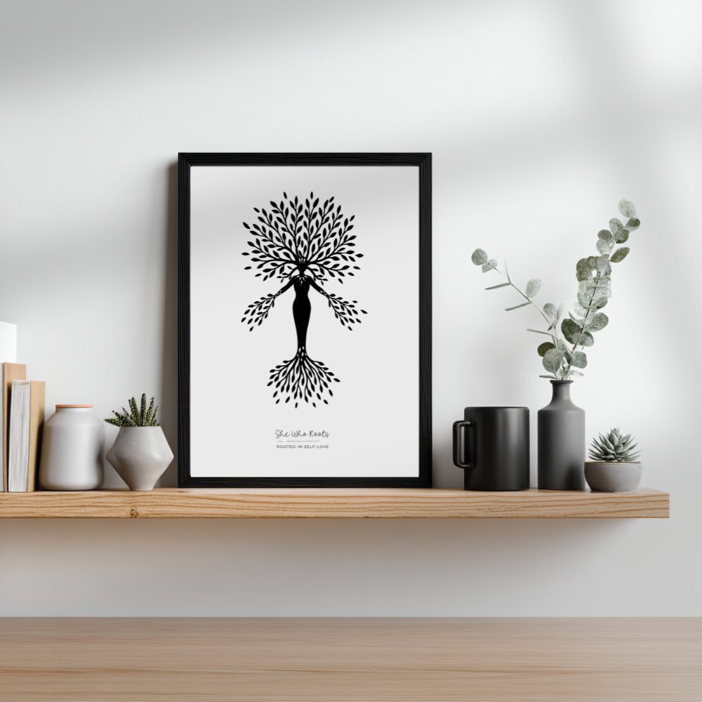 She Who Roots (Divine Feminine Series, Print 1) – Rooted in Self-Love | Tree of Life Art Print product image (9)