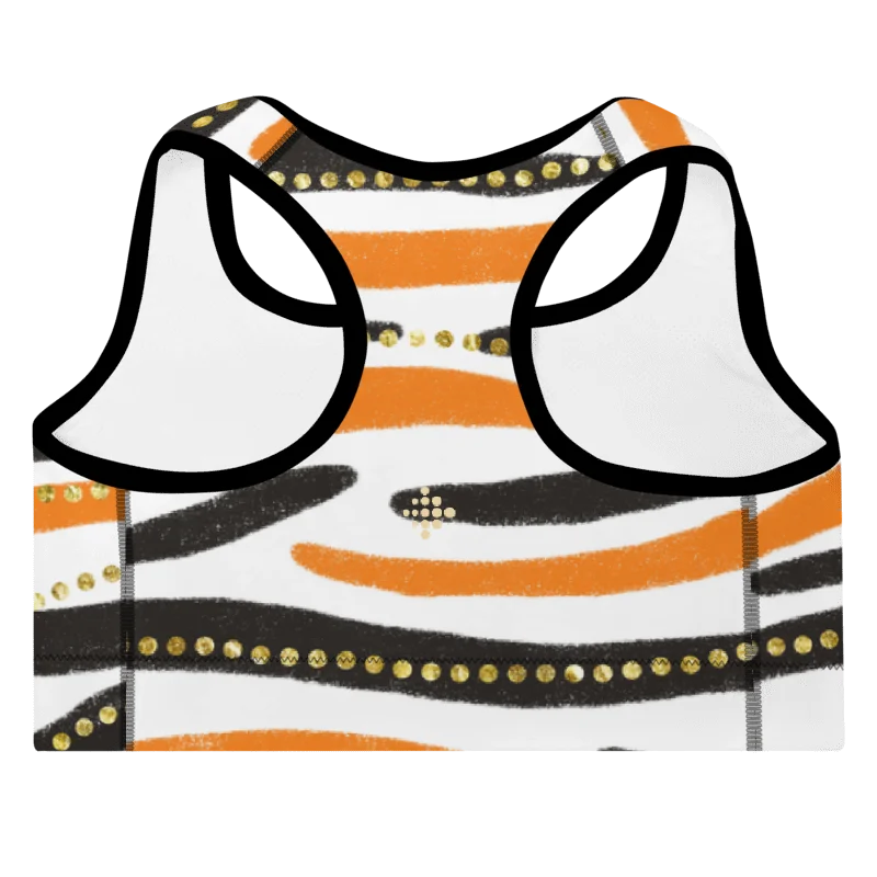Wild Orange Padded Sports Bra product image (8)