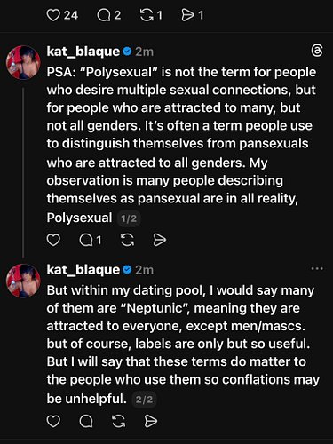 I got this comment a lot and I wanted to be clear #polysexuality #polysexual #pansexual #neptunic