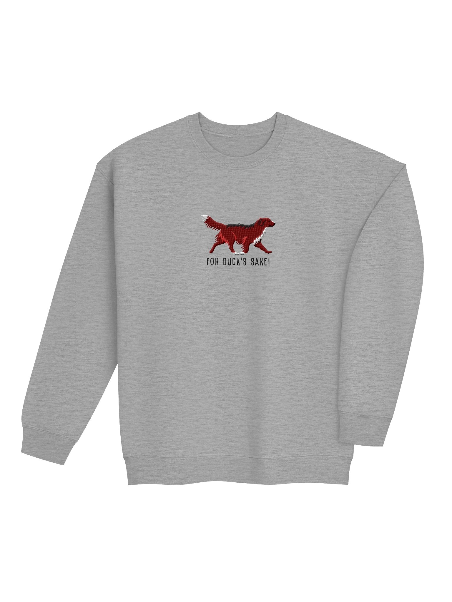 For Duck's Sake! Sweatshirt (Embroidered) of a Nova Scotia Duck Tolling Retriever(Dark Red) product image (7)