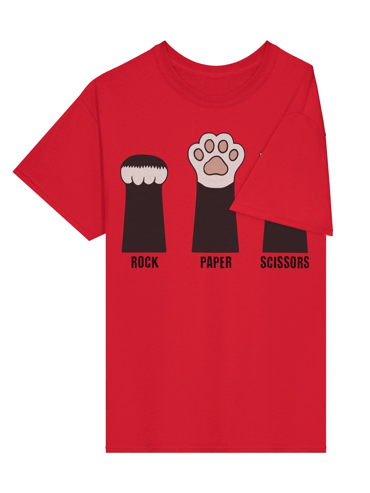 Rock Paper Scissors Cat Paw Meme Graphic T-Shirt product image (14)
