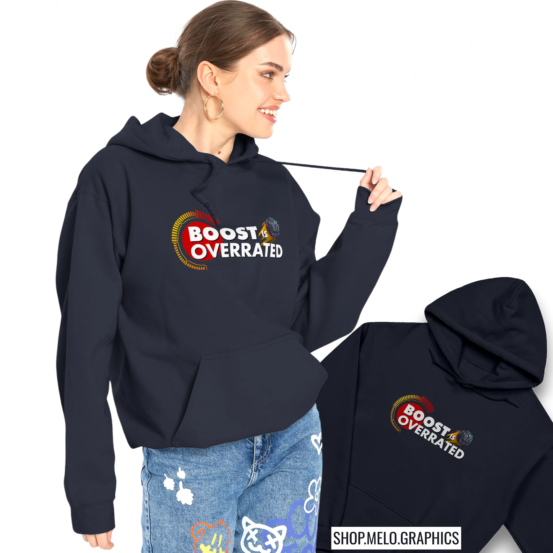 Carball Boost is Overrated - Basic Hoodie | #MadeByMELO product image (5)