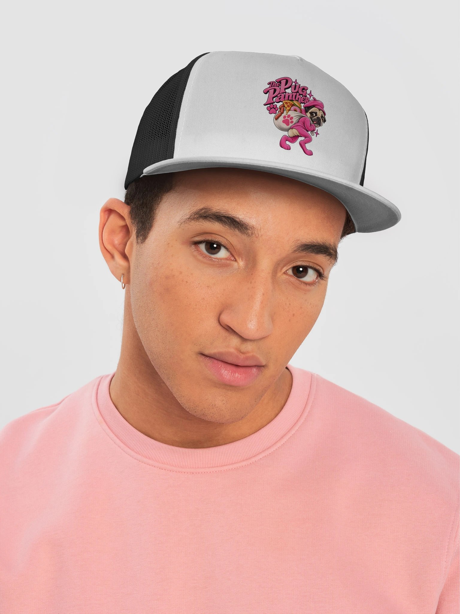 The Pug Panther Pink Trucker Cap product image (33)