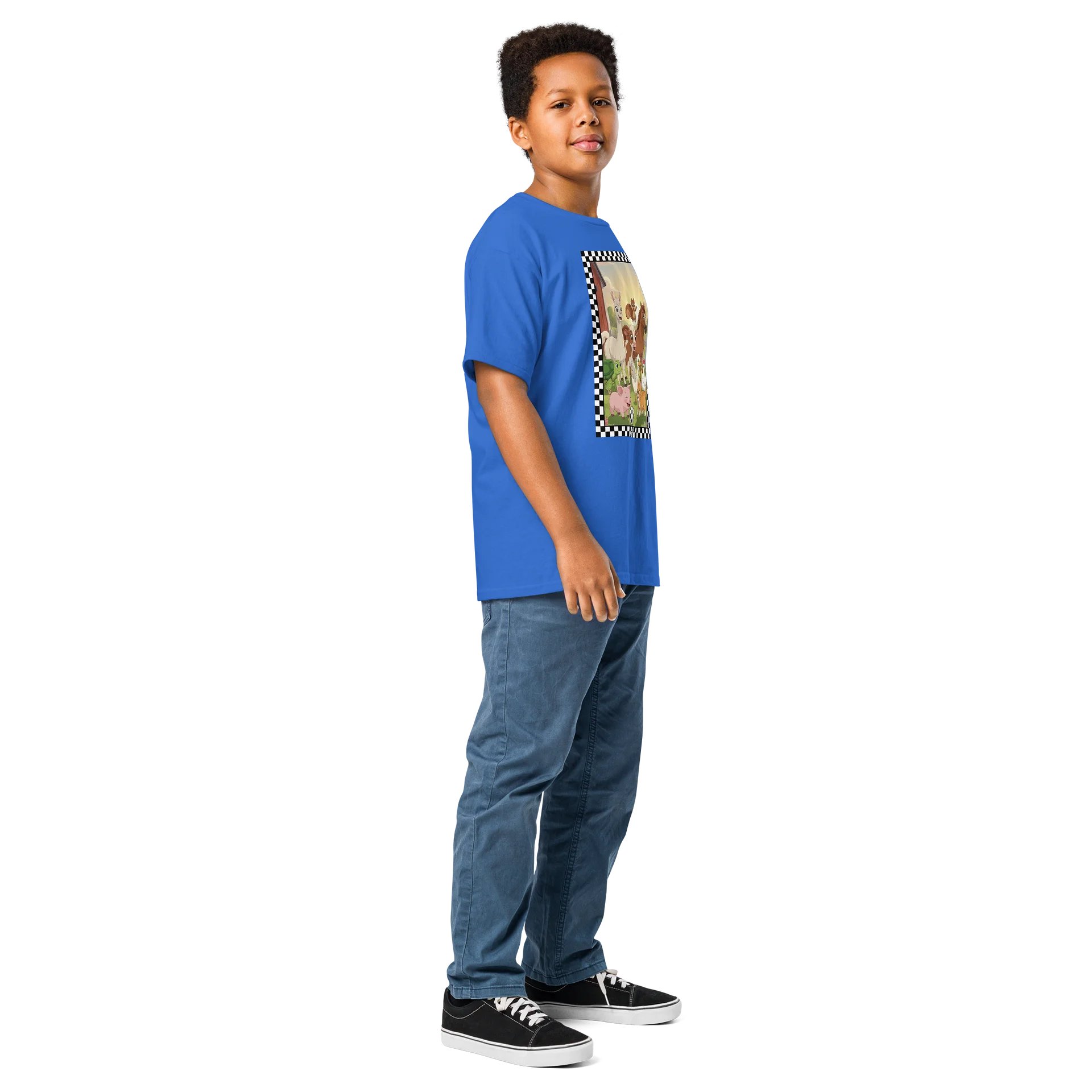 Cartoon Farm Animal Soccer Youth Tee product image (5)