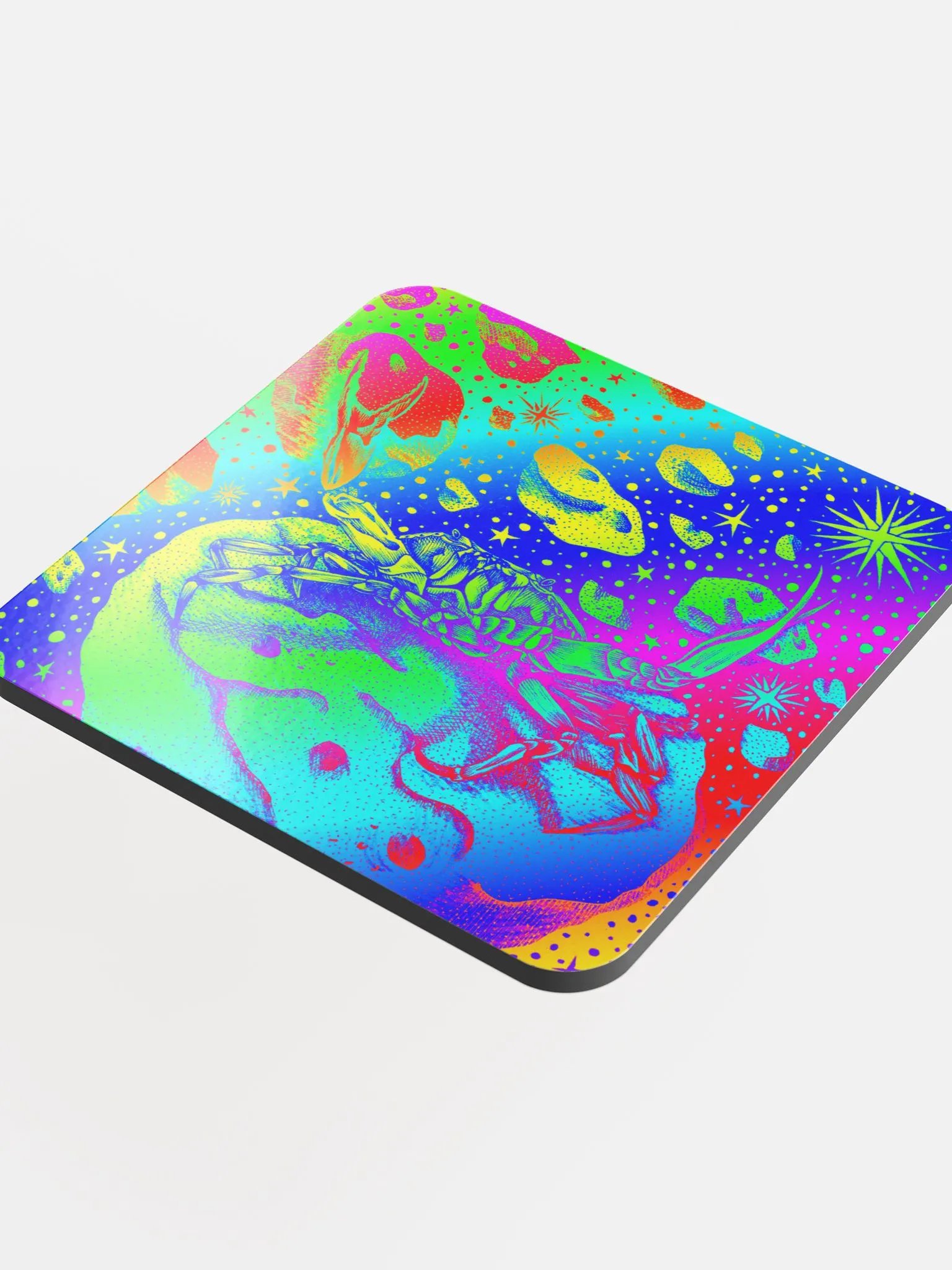 Limited edition Full Rainbow Cancer Zodiac coaster product image (4)