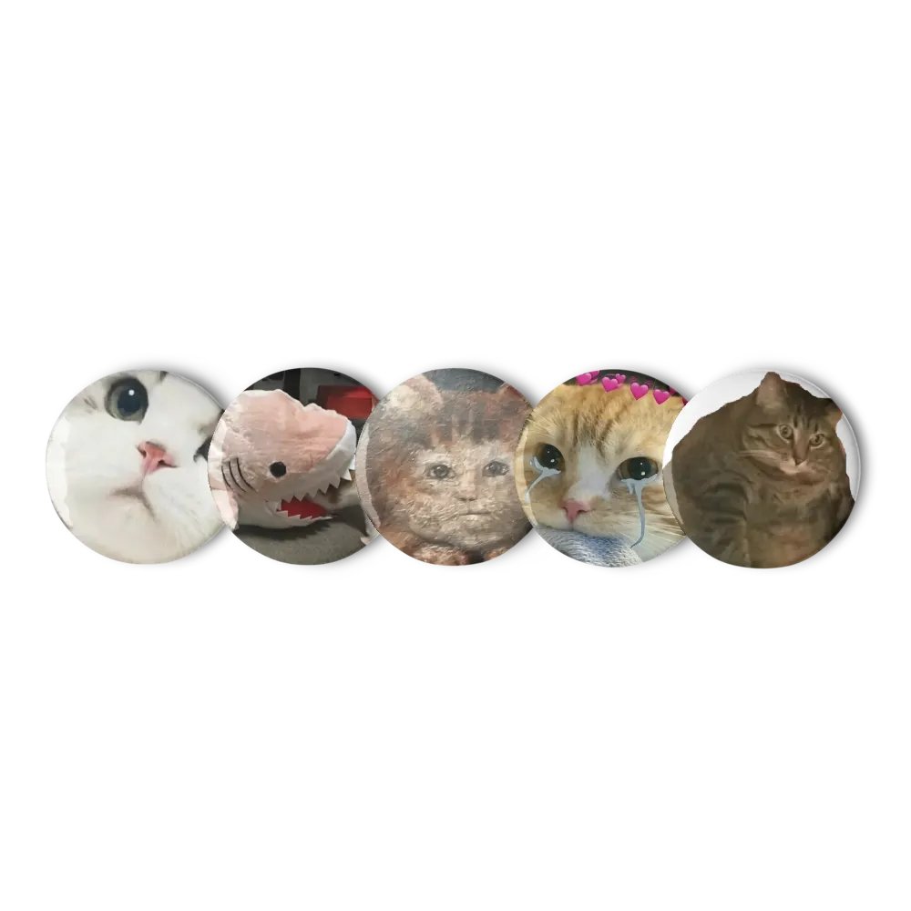 Set of Pin Buttons: Meme Cats 14 product image (3)