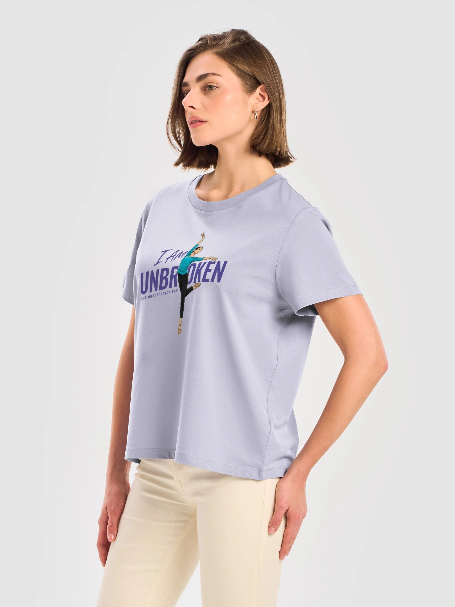 Women's Classic Cut Tshirt - Female Dancer (Lavender or Grey) product image (7)