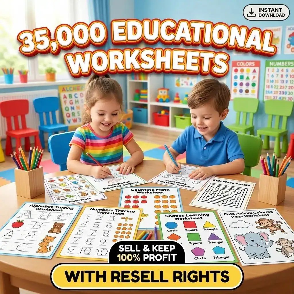 Done for You 35000+ Educational Resources Bundle with MRR/PLR product image (1)