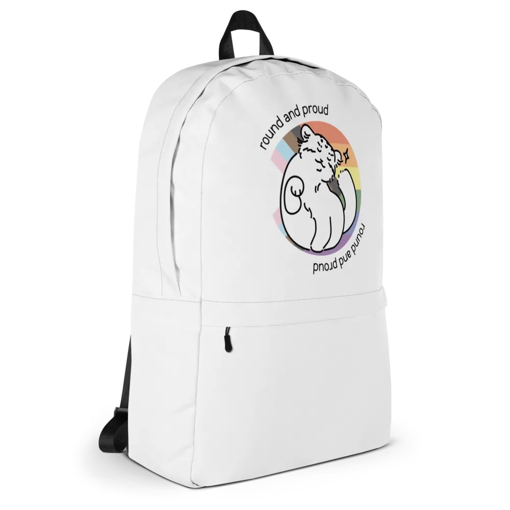 Round and Proud Manul Pride Pastels Version - Backpack product image (4)