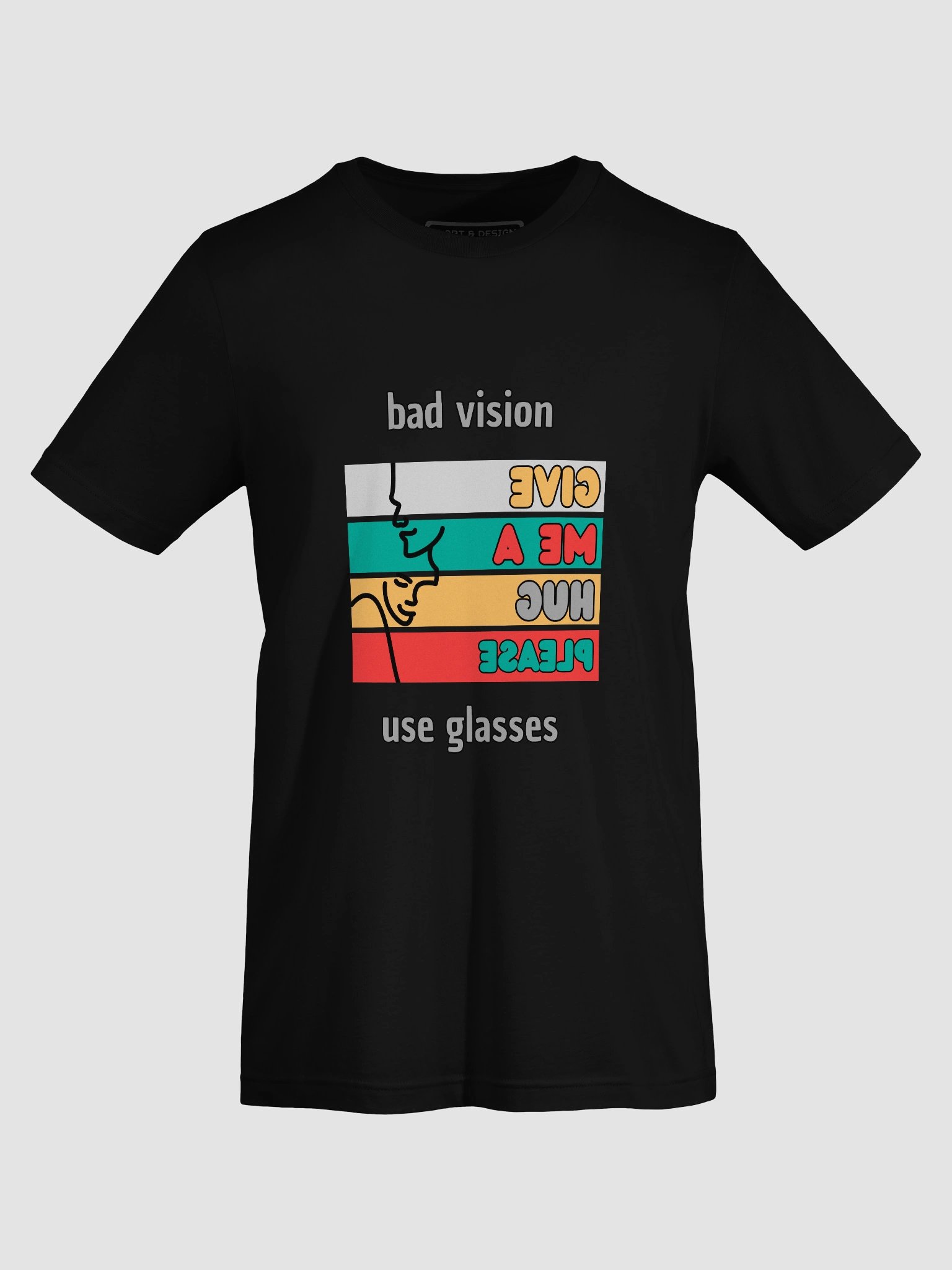 Optical Illusion Hug Please T-Shirt product image (7)