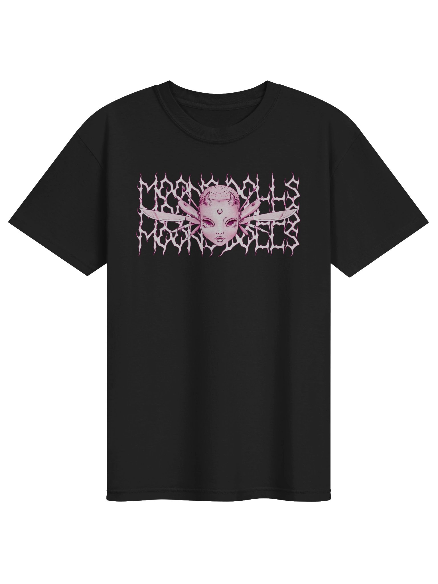'moonsdolls metal (doll) head' t-shirt product image (1)