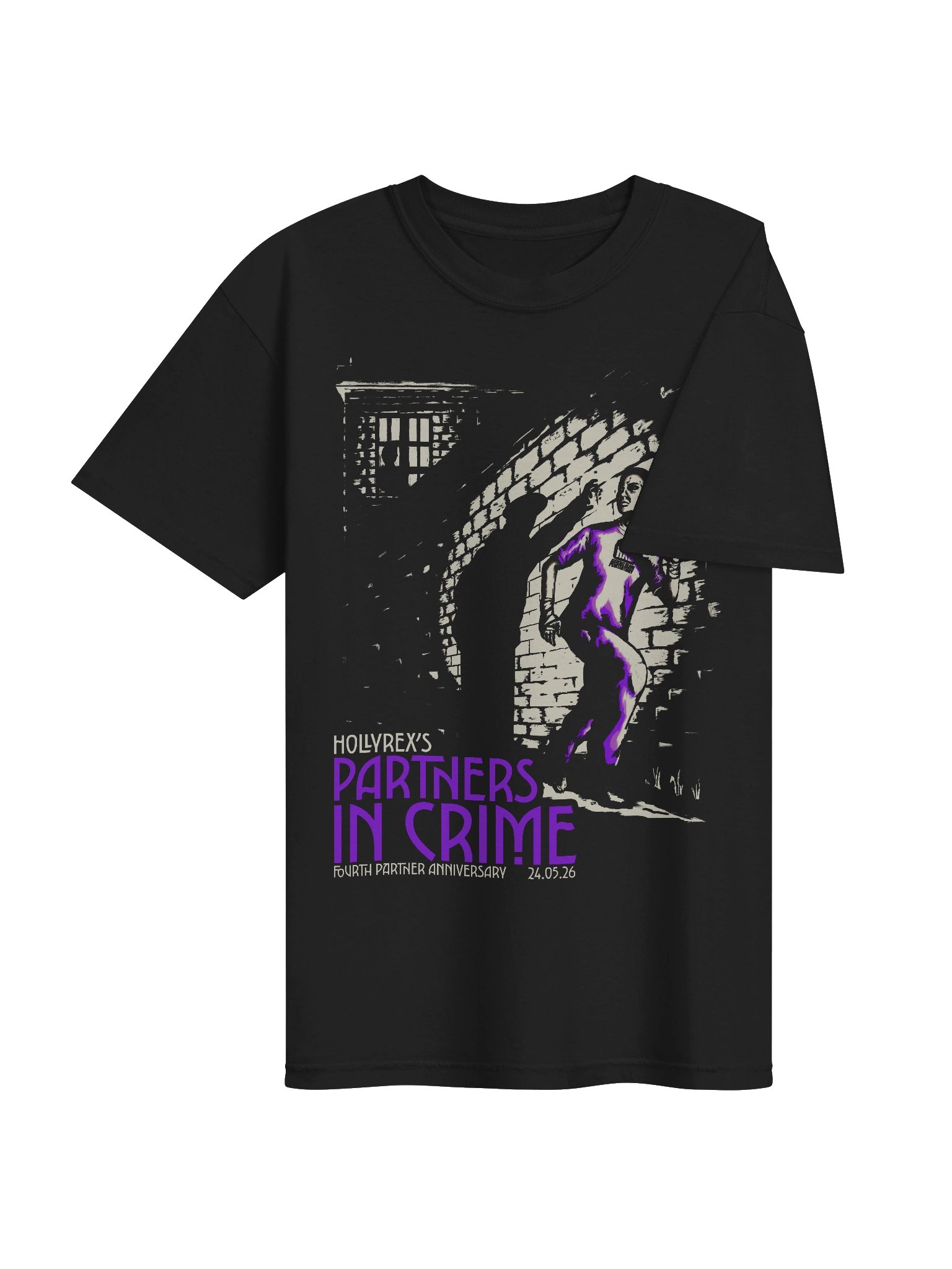HollyRex Partners In Crime Four Year Partner Anniversary LIMITED EDITION T-Shirt! Purple product image (4)