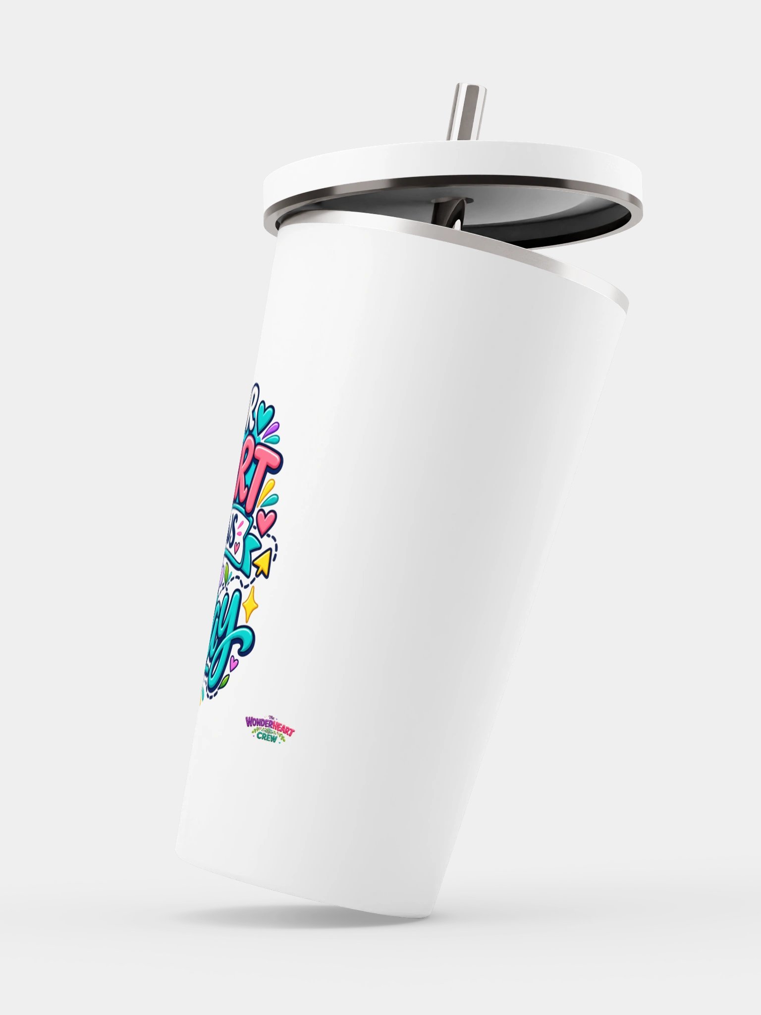 Stainless Steel Insulated Inspirational Tumbler with a Straw - Your Heart Knows the Way product image (3)