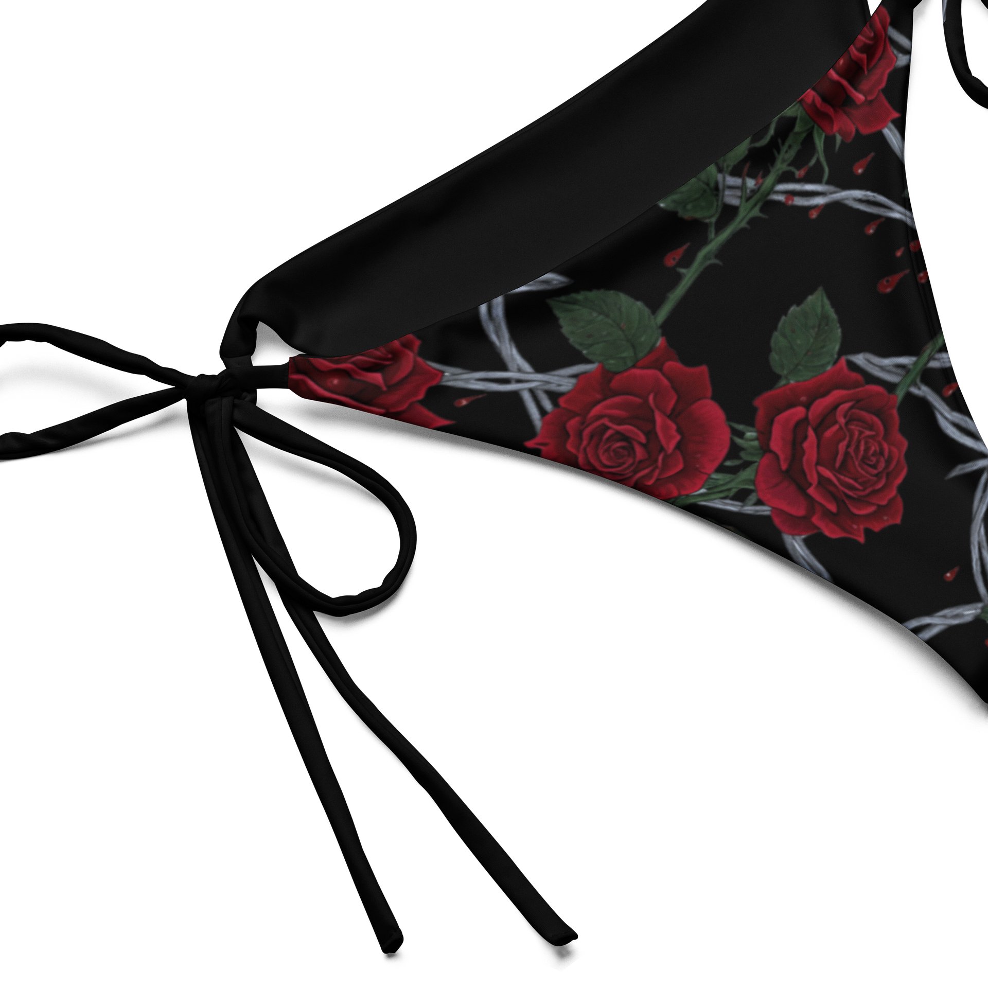 Colored Barbed Wire & Roses String Bikini Bottoms product image (2)